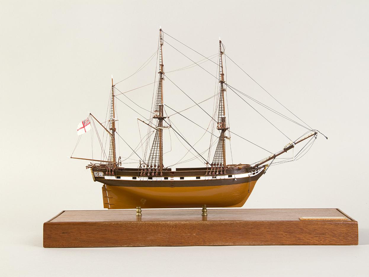 Modelo a escala del HMS Beagle